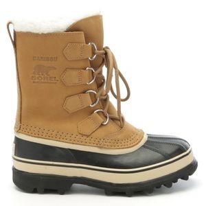 Sorel Caribou Fleece Nubuck Snow Boots Waterproof